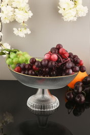 Hermia Plato de Frutas de Vidrio Transparente